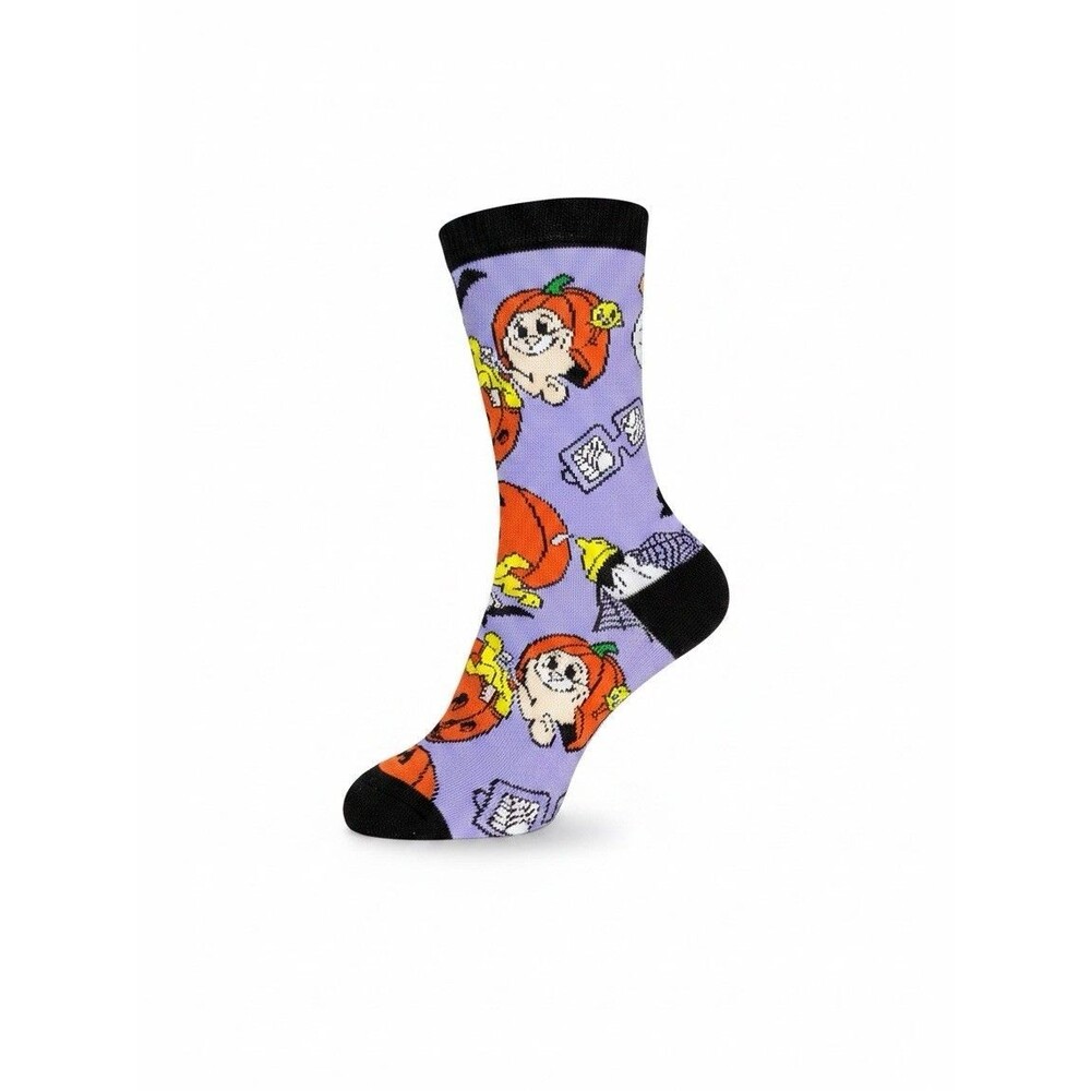Nickelodeon Men’s Halloween "I'm Too Cute to Spook" Crew Socks (2 Pack)